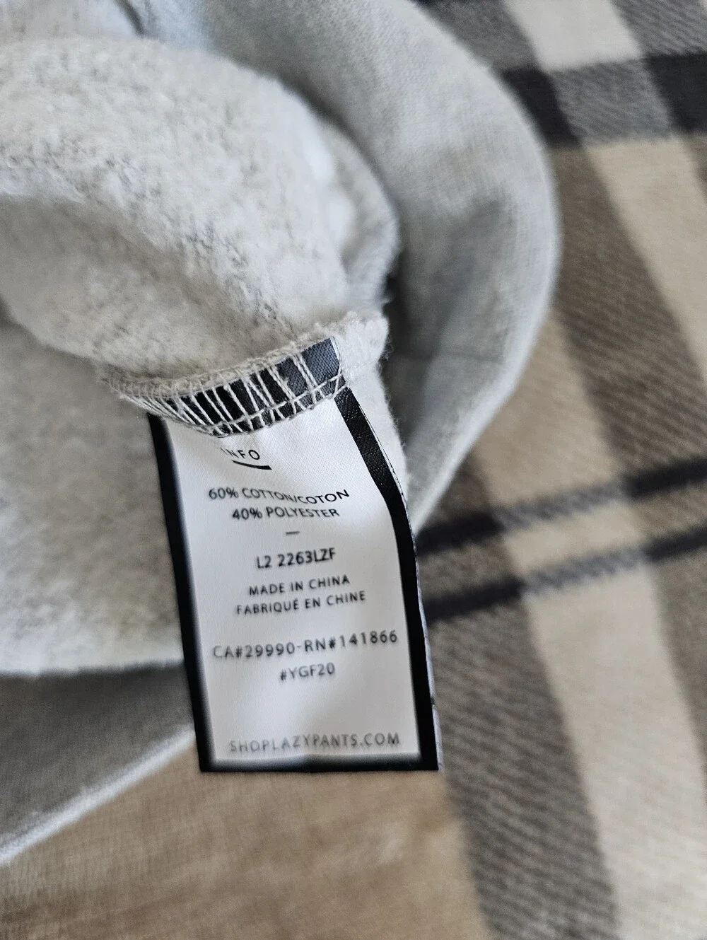 Lazypants Light Gray Pullover Hoodie - Picture 10 of 10